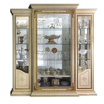 4/doors glass cabinet