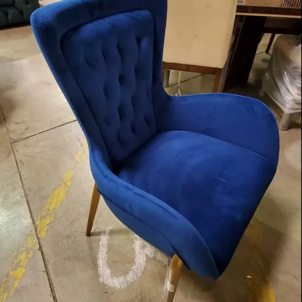 Blue velvet dining chair - Zhida