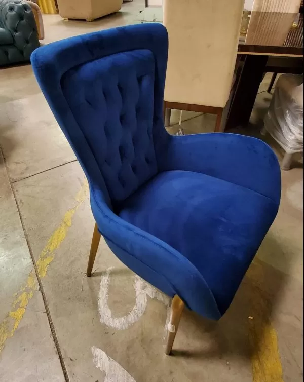 Blue velvet dining chair - Zhida