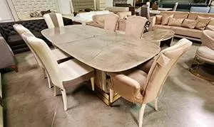 Modern Italian Luxurious Diamond Dining Table set - MobilPiu