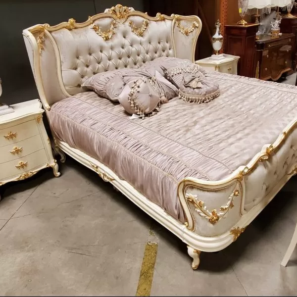 Ivory and Gold Bedroom Set - Florence art
