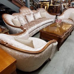 Wood carved Classic sofa set by Pierre