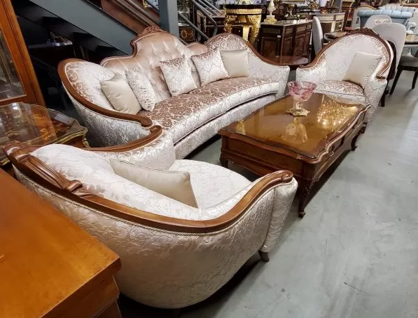 Wood carved Classic sofa set by Pierre