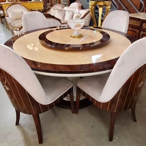 Mother of Pearl Round Table Set - Verts Design