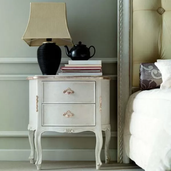 Bedside Table 2 Drawer, Carlotta Collection, by Florence Art