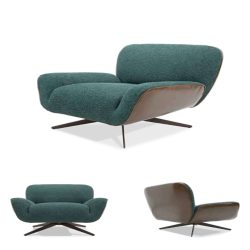 Hand Made classic Bloom Sectional Armchair by Cubo Rosso