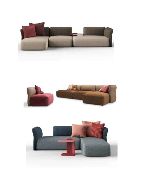 Luxurious Modern Borger Sectional Sofa Variations