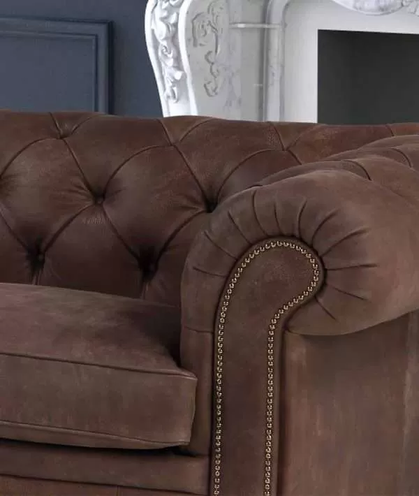 Brown Classic Buonarroti Close-up Sofa by Cubo Rosso
