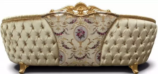 Hand Carved Sofa imported from Italy- Embroidered