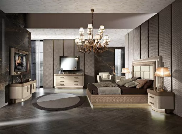 Modern style Italian Diamond Bedroom set