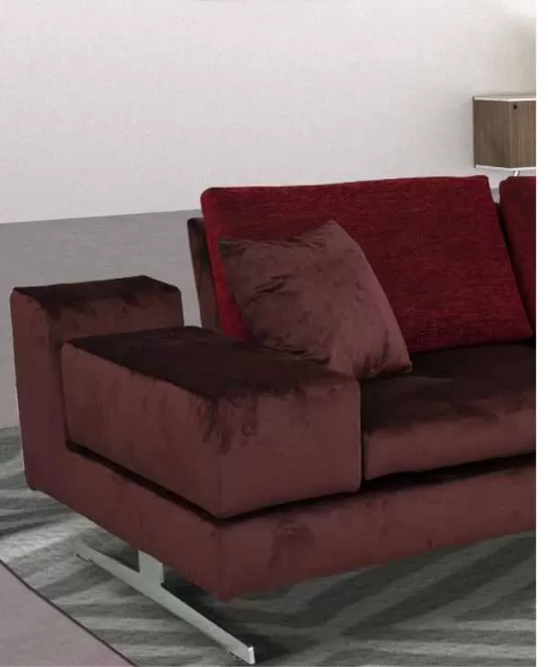 Modern Hand stitched Verdite Sectional Sofa-Close Up