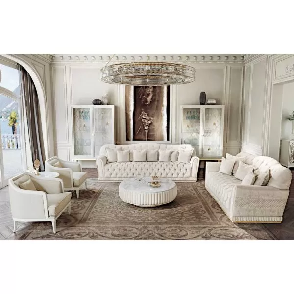 Ivory Melania Living Room Set