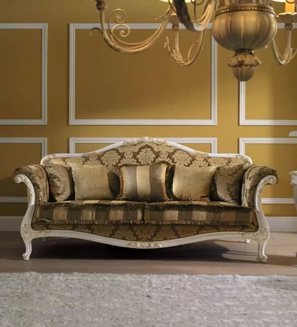 Hand Carved Classic Italy Sofa by Florence Art