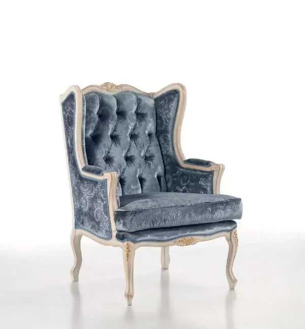Classic Hand carved Italy Armchair by Florence Art