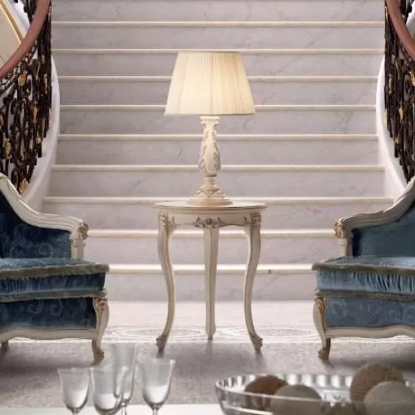 Armchair & Lamp Table, Divani Villarose Collection, by Florence Art