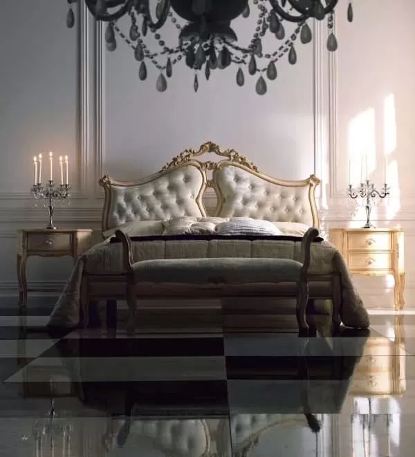Hand carved imported Italian bed by Florence Art
