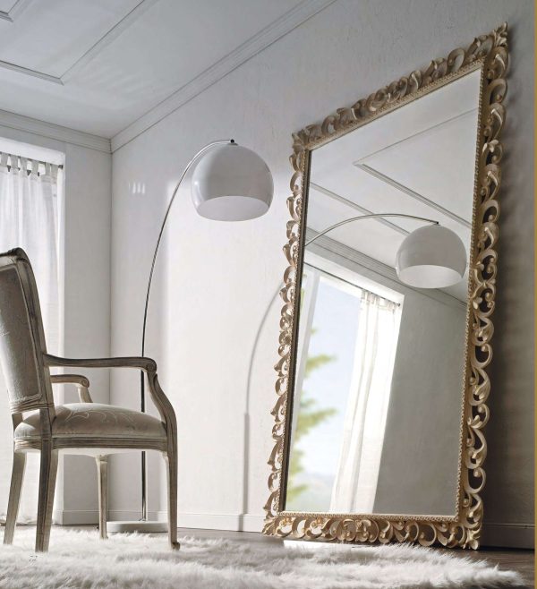 Elegant Italian Chair and Mirror by Florence Art