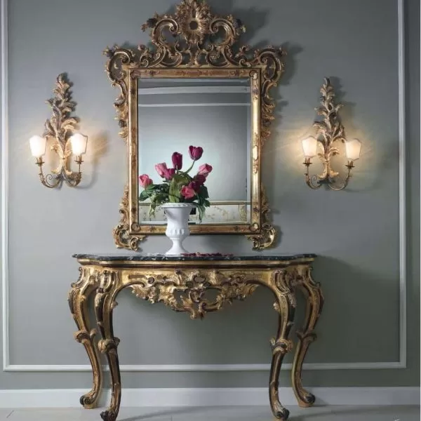 Console Table with Mirror, Ville Fiorentina Collection, by Florence Art