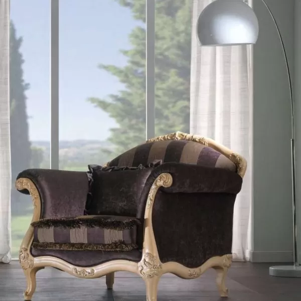Upholdstered Armchair, Glamour Collection, by Florence Art