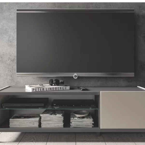 Kali Modern Italian TV Stand with 3 Doors, by Status