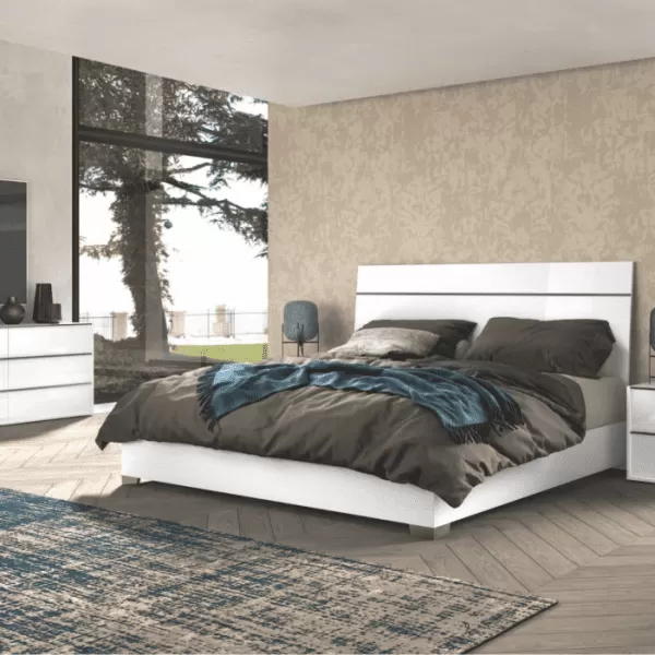 Luna Modern Italian Bed, by Status