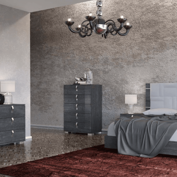 Sarah Modern Italian Chester with 5 Drawers, by Status