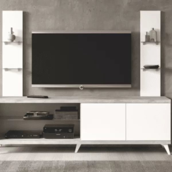 Treviso Modern Italian TV Unit with 4 Drawers, by Status