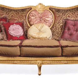 Classic Wooden 3-Seat Sofa - Lena Collection