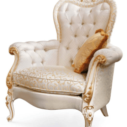 Classic Ivory Italian Armchair - Enea Collection