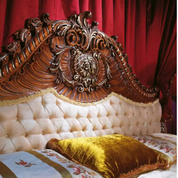 Bed with Baldachin & Curtains, Rehina Collection, by Carlo Asnaghi