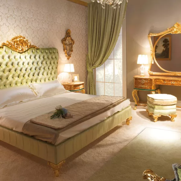 Bed with Headboard, Alice Collection, by Carlo Asnaghi