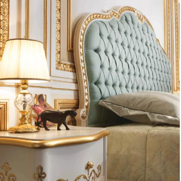 Bed with Headboard, Clio Collection, by Carlo Asnaghi