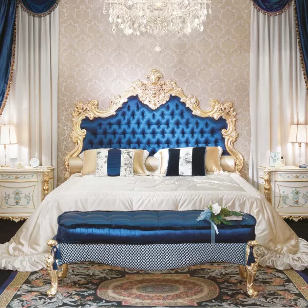 Bed with Headboard, Dalia Collection, by Carlo Asnaghi
