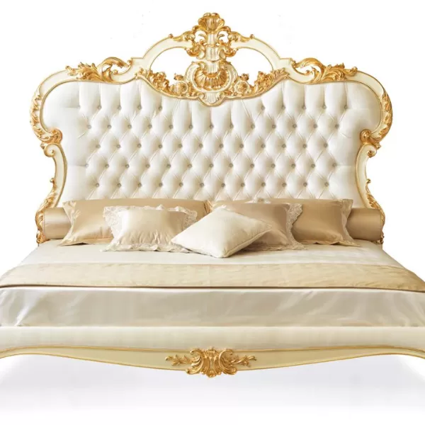 Bed with Headboard, Irina Collection, by Carlo Asnaghi
