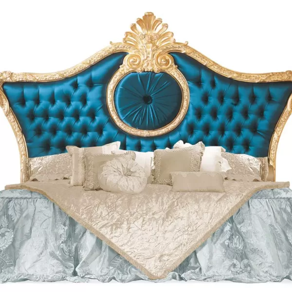Bed with Headboard, Jasmine Collection, by Carlo Asnaghi