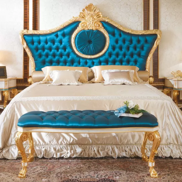 Bed with Headboard, Jasmine Collection, by Carlo Asnaghi