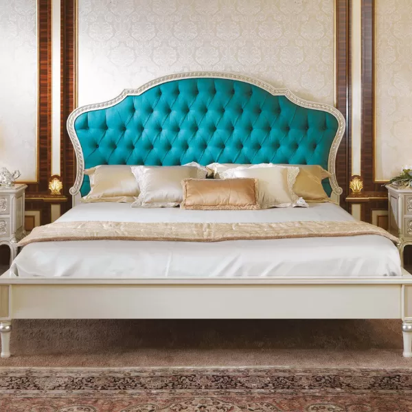 Bed with Headboard, Lilly Collection, by Carlo Asnaghi