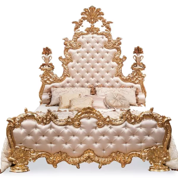 Bed with Headboard, Majesty Collection, by Carlo Asnaghi