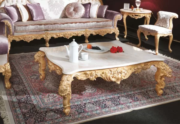 Beautiful Marble Central Table - Crown Collection