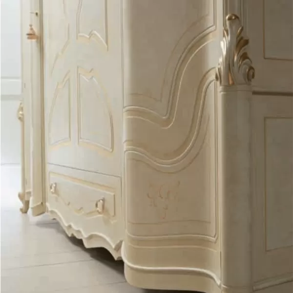 4 Doors Wardrobe, Hand Crafted, Classico Noce Series, by Adriatica
