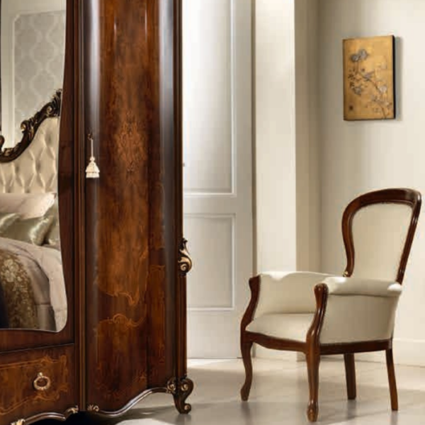Armchair, Hand Stitched, Classico Noce Series, by Adriatica