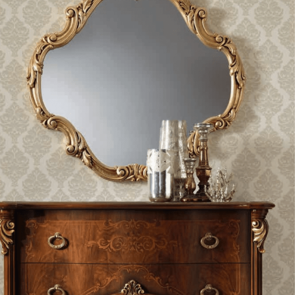 Mirror, Hand Crafted, Classico Noce Series, by Adriatica