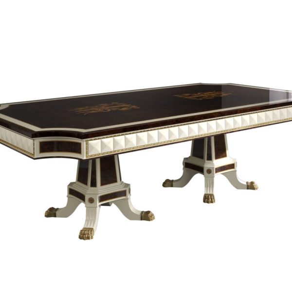 Fancy Classic Italian Dining Table, Belgravia Collection, by Mariner