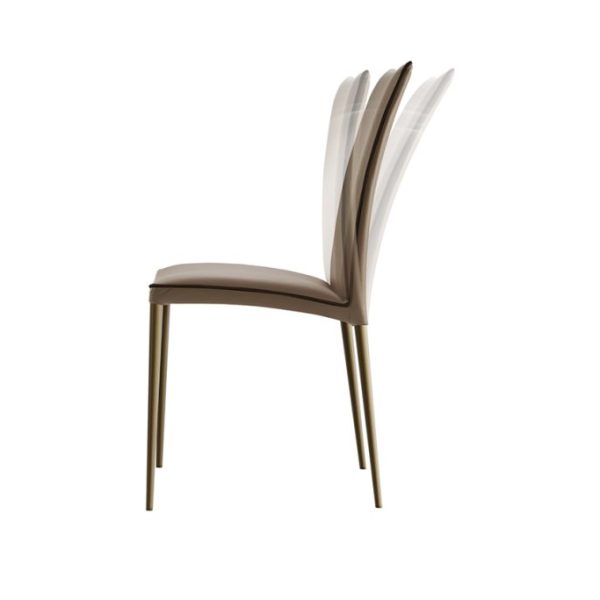 Asia Edge Padded Chair with Metal legs, Eforma Collection