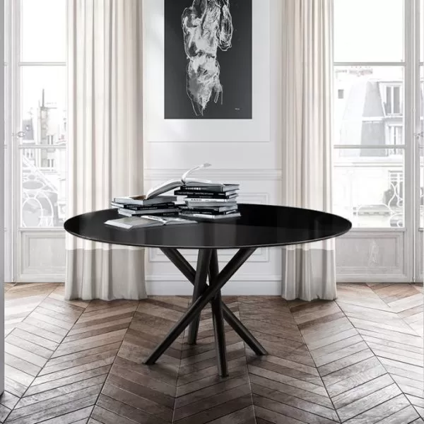 Baly Table with Glass Top, Eforma Collection