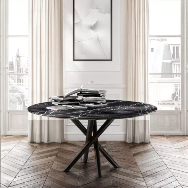 Baly Table with Marble Top, Eforma Collection