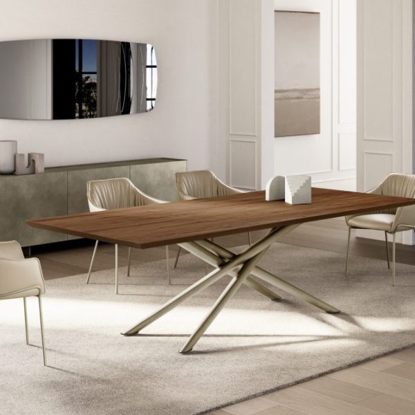 Baly Wood Top Table, Eforma Collection