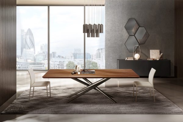 Baly Wood Top Table, Eforma Collection - Image 5