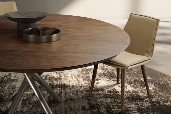 Baly Wood Top Table, Eforma Collection - Image 4