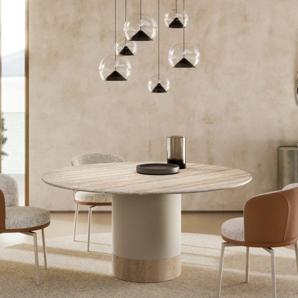 Cilindro Marble Top Table, Eforma Collection